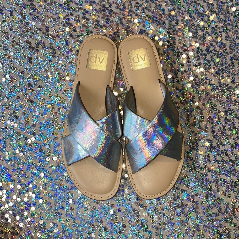 Sold2xHP🦋[ Dolce Vita ] Holographic Iridescent Sandals - Picture 3 of 10
